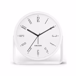 Karlsson Regal Numbers, Réveil à quartz, Rond, Blanc, Fer, 12h, Analogique
