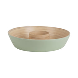 present time PT4191LG Plat de service Bambou Vert Rond Bol de service