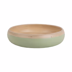 present time PT4192LG, Bol de service, Bambou, Vert, Rond, 30 cm, 80 mm