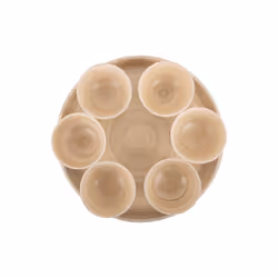 present time PT4193WH Plat de service Bambou Blanc Rond Assiette de service