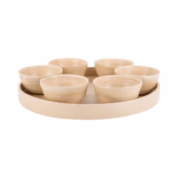 present time PT4193NT, Assiette de service, Bambou, Naturel, Rond, 32 cm, 60 mm