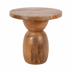Table dappoint - Leitmotiv - Dia Small - Bois de manguier - Rond - Naturel