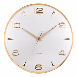 Karlsson KA6017WH, Mur, Horloge numérique, Rond, Blanc, Fer, Batterie