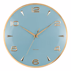Karlsson KA6017BL, Mur, Horloge numérique, Rond, Bleu, Fer, Batterie