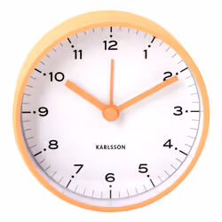 Karlsson KA6010OR, Mur, Horloge numérique, Rond, Orange, Fer, Batterie