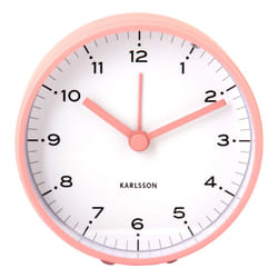 Karlsson KA6010PI Horloge murale et de table Horloge numérique Carré Rose