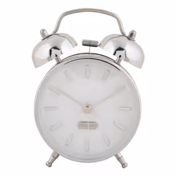 Karlsson KA6009CH, Table, Horloge numérique, Rond, Chrome, Fer, Batterie