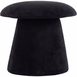 Pouf en velours Mushroom noir