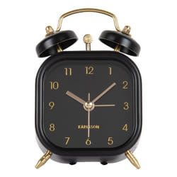 Karlsson KA5921BK Horloge murale et de table Horloge analogique Carré Noir, Métallique