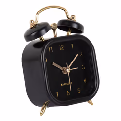 Karlsson KA5921BK Horloge murale et de table Horloge analogique Carré Noir, Métallique