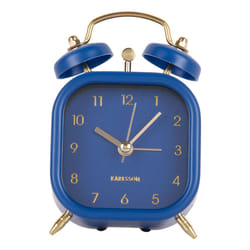 Karlsson KA5921DB Horloge murale et de table Horloge analogique Carré Bleu foncé, Métallique