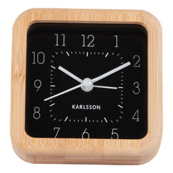 Karlsson KA5924BK Horloge murale et de table Horloge numérique Carré Noir, Bois
