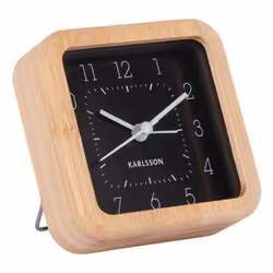 Karlsson KA5924BK Horloge murale et de table Horloge numérique Carré Noir, Bois