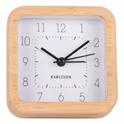 Karlsson KA5924WH, Table, Horloge numérique, Carré, Blanc, Bois, Fer, Batterie
