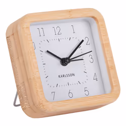 Karlsson KA5924WH Horloge murale et de table Horloge numérique Carré Blanc, Bois