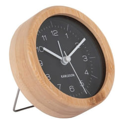 Karlsson Neat Réveil à quartz Noir, Bois
