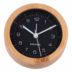 Karlsson Neat Réveil à quartz Noir, Bois