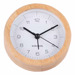 Karlsson Neat Réveil à quartz Blanc, Bois
