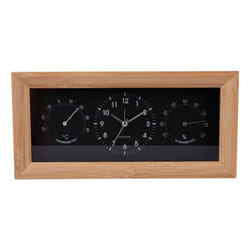 Karlsson Neat Réveil à quartz Noir, Bois