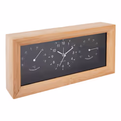 Karlsson Neat Réveil à quartz Noir, Bois