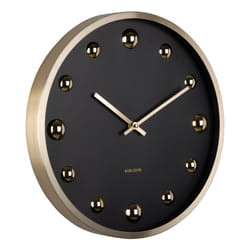 Karlsson Shiny Dots Horloge à quartz Rond Noir