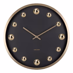 Karlsson Shiny Dots Horloge à quartz Rond Noir