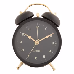 Karlsson Classic Twin, Réveil à quartz, Rond, Noir, Or, Intérieure, 12h, 1 pièce(s)
