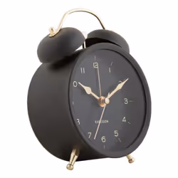 Karlsson Classic Twin Réveil à quartz Noir, Or