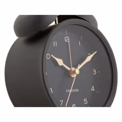 Karlsson Classic Twin Réveil à quartz Noir, Or