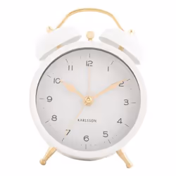 Karlsson Classic Twin, Réveil à quartz, Rond, Or, Blanc, Intérieure, 12h, 1 pièce(s)