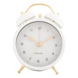 Karlsson Classic Twin Réveil à quartz Or, Blanc