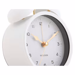 Karlsson Classic Twin Réveil à quartz Or, Blanc