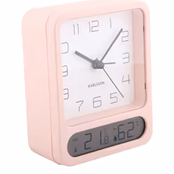 Karlsson KA5954LP Horloge murale et de table Horloge numérique Carré Rose