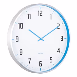 Karlsson Sporty, Mur, Horloge à quartz, Rond, Bleu, Blanc, Aluminium, Batterie