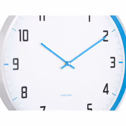 Karlsson Sporty Horloge à quartz Rond Bleu, Blanc