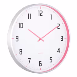Karlsson Sporty, Mur, Horloge à quartz, Rond, Rose, Blanc, Aluminium, Batterie