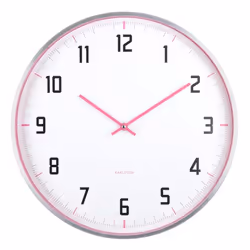 Karlsson Sporty Horloge à quartz Rond Rose, Blanc