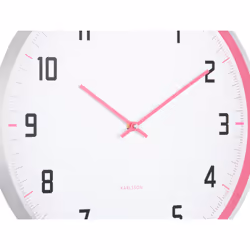 Karlsson Sporty Horloge à quartz Rond Rose, Blanc