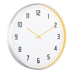 Karlsson Sporty Horloge à quartz Rond Blanc, Jaune