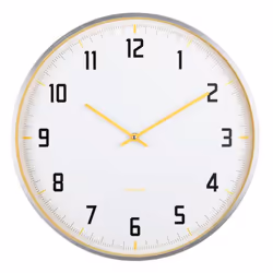 Karlsson Sporty Horloge à quartz Rond Blanc, Jaune