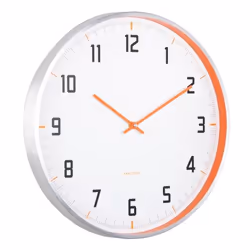 Karlsson Sporty, Mur, Horloge à quartz, Rond, Orange, Blanc, Aluminium, Batterie