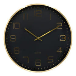 Karlsson Elegance Glow Horloge numérique Rond Noir, Or
