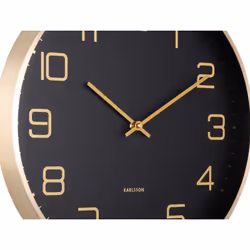 Karlsson Elegance Glow Horloge numérique Rond Noir, Or