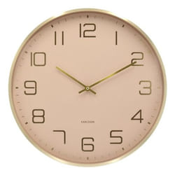 Karlsson Elegance Glow Horloge numérique Rond Marron, Or