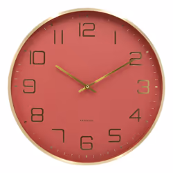 Karlsson KA5973RD, Mur, Horloge numérique, Rond, Vert, Aluminium, Batterie