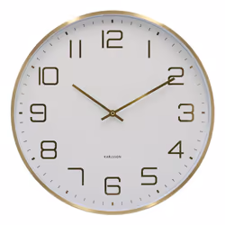 Karlsson KA5973WH, Mur, Horloge numérique, Rond, Blanc, Aluminium, Batterie
