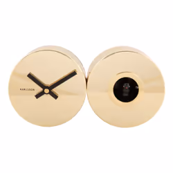 Karlsson KA5789GD, Mur/Table, Horloge analogique, Rond, Or, Acier, Batterie