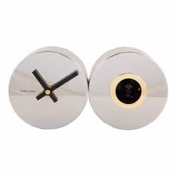 Karlsson KA5789CH, Mur/Table, Horloge analogique, Rond, Chrome, Acier, Batterie