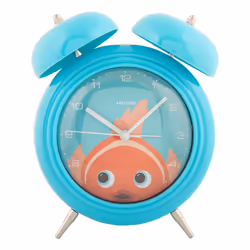 Karlsson Peekaboo Goldfish, Réveil à quartz, Rond, Bleu, Analogique, Batterie, AA