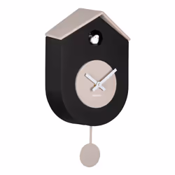 Karlsson KA6026BK, Mur, Horloge à quartz, Ovale, Noir, Gris, Acrylonitrile-Butadiène-Styrène (ABS), Batterie